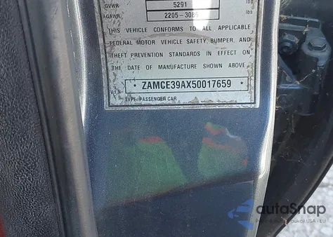 2005 Maserati Quattroporte из США, поврежденный, VIN ZAMCE39AX50017659